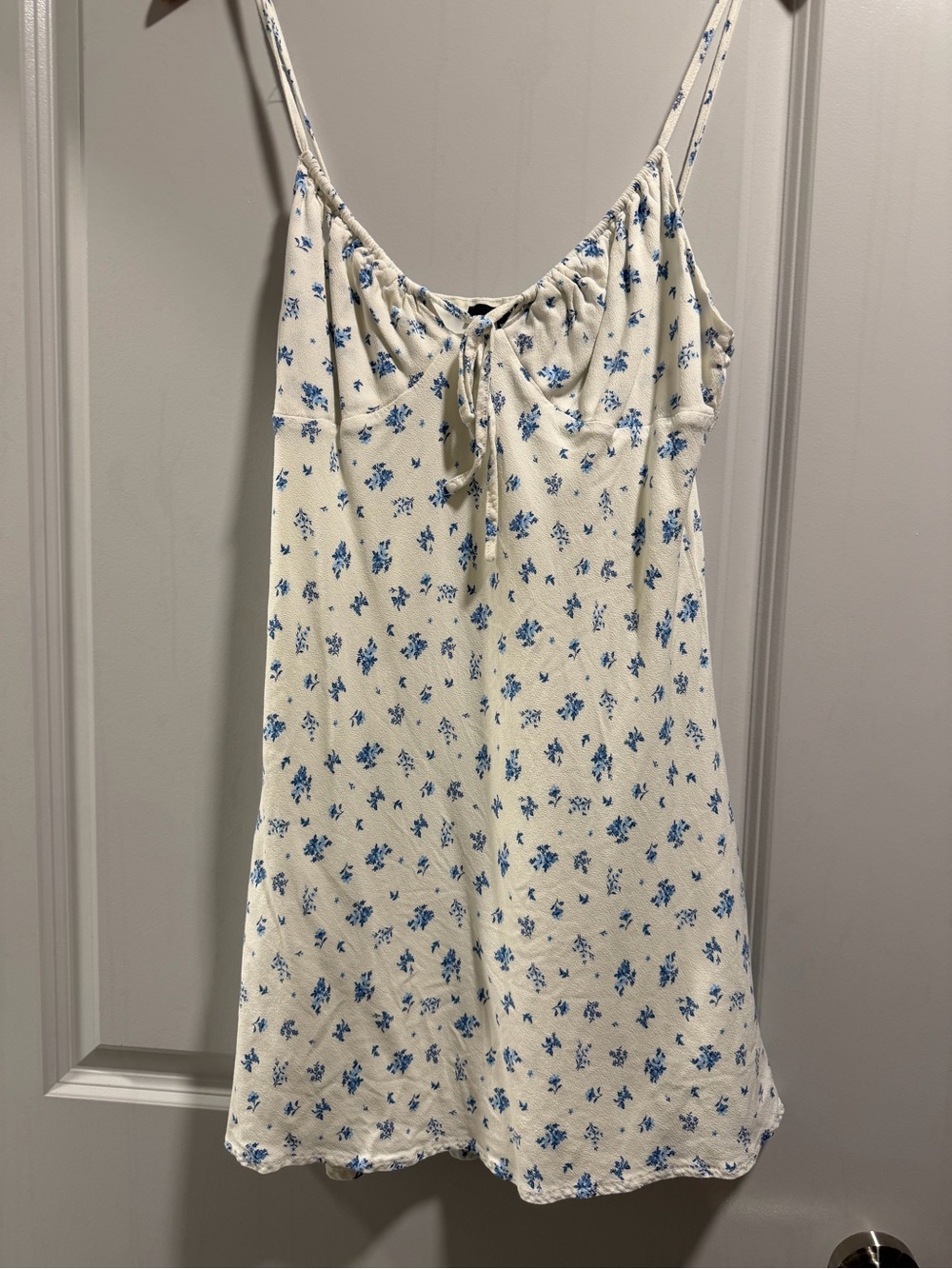 Blue Floral Slip mini Dress  - Women